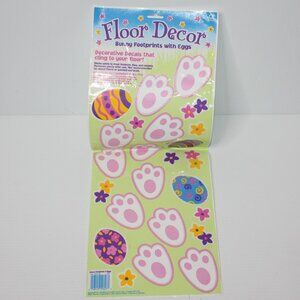 Easter Bunny Footprints with Eggs Floor Decor Egg Hunt NEW